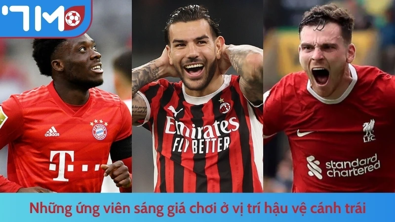 Những ứng viên sáng giá chơi ở vị trí hậu vệ cánh trái